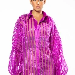 WEEKEND LOVE OVERSIZED BLOUSE IN PURPLE -helmut shop weekend love oversized blouse in purple purple 3 3