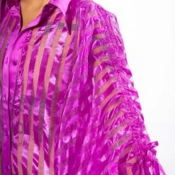 WEEKEND LOVE OVERSIZED BLOUSE IN PURPLE -helmut shop weekend love oversized blouse in purple purple 6 6