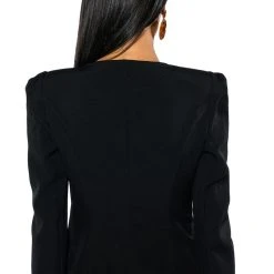 FLORENCE STRUCTURED BLOUSE -helmut shop whats not to love structured shoulder cut out blouse black 8 8