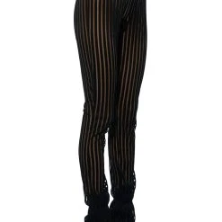 LYNN CINCHED ANKLE SHEER STRIPE LEGGING -helmut shop whats the vibe cinched ankle sheer stripe legging black 5 5
