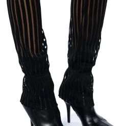 LYNN CINCHED ANKLE SHEER STRIPE LEGGING -helmut shop whats the vibe cinched ankle sheer stripe legging black 9 9