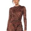 WILD CHEETAH PRINT LONGSLEEVE BODYSUIT -helmut shop wild cheetah print longsleeve bodysuit beige multi 1 1
