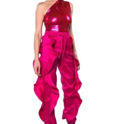 WILD CHILD METALLIC BODYSUIT -helmut shop wild child metallic bodysuit pink 9 9 c1