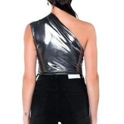 WILD CHILD METALLIC BODYSUIT -helmut shop wild child metallic bodysuit silver 13 13