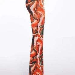 WILD WILD WEST MESH KICK FLARE PANT -helmut shop wild wild west mesh kick flare pant red multi 4 4