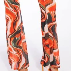 WILD WILD WEST MESH KICK FLARE PANT -helmut shop wild wild west mesh kick flare pant red multi 6 6