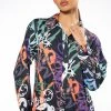 WILDER PRINTED BUTTON DOWN BLOUSE