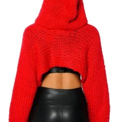 WILLA CROPPED HOODED SWEATER -helmut shop willa cropped hooded sweater pink 5 5