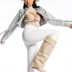 WRAP AROUND DENIM JACKET -helmut shop wrap around denim jacket light blue denim 4 4