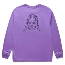 X-Girl EMBROIDERED FACE L/S TEE 9 X-Girl EMBROIDERED FACE L/S TEE -helmut shop x girlMBROIDEREDFACELSTEEPURPLES105223011005 2