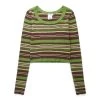X-Girl MULTI STRIPE KNIT TOP -helmut shop x girlMULTISTRIPEKNITTOPGREENOS105224015006 1