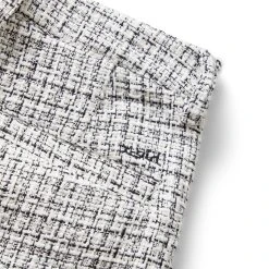 X-Girl TWEED JERSEY WIDE FLARE PANTS -helmut shop x girlTWEEDJERSEYWIDEFLAREPANTSWHITEXS105223031018 5