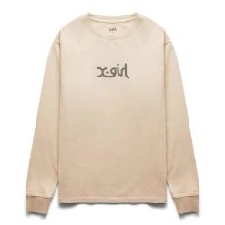 X-Girl WASHED FACE LOGO L/S TEE