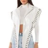 YOU ALREADY KNOW MOTO VEST WITH FRONT DRAPE -helmut shop you already know moto vest with front drape white 1 1 c1