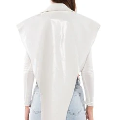 YOU ALREADY KNOW MOTO VEST WITH FRONT DRAPE 10 YOU ALREADY KNOW MOTO VEST WITH FRONT DRAPE -helmut shop you already know moto vest with front drape white 4 4 c1