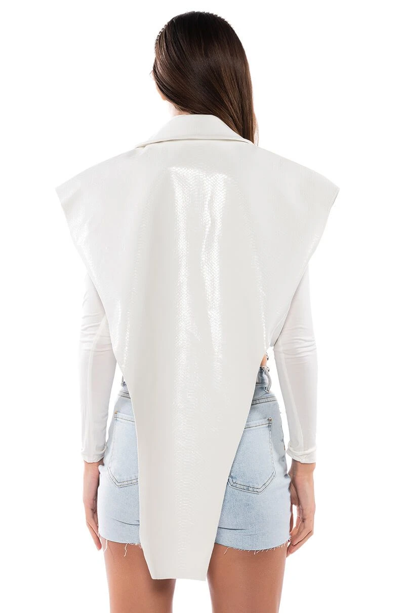 YOU ALREADY KNOW MOTO VEST WITH FRONT DRAPE 6 YOU ALREADY KNOW MOTO VEST WITH FRONT DRAPE - Image 4