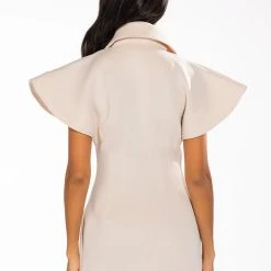 YOU BETTER WORK BUTTON DOWN DRESS -helmut shop you better work button down dress cream 5 5