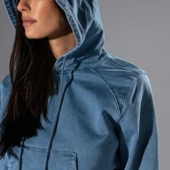 YOU OUGHTA KNOW DENIM HOODIE -helmut shop you oughta know denim hoodie medium blue denim 7 7 c1