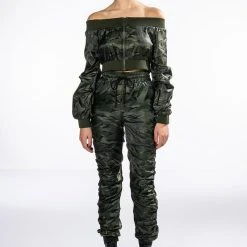 YOURE THE PROBLEM RUCHED JOGGER -helmut shop youre the problem ruched jogger camo 9 9