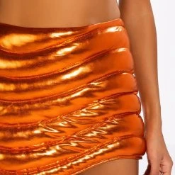 ZENON TEXTURED MINI SKIRT -helmut shop zenon textured mini skirt rust 15 15