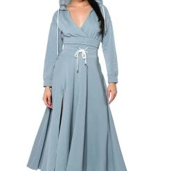 ZUMI CROPPED WRAP FRONT HOODIE -helmut shop zumi cropped wrap front hoodie green 3 3