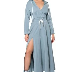 ZUMI CROPPED WRAP FRONT HOODIE -helmut shop zumi cropped wrap front hoodie green 4 4