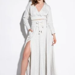 ZUMI CROPPED WRAP FRONT HOODIE -helmut shop zumi cropped wrap front hoodie heather grey 3 3