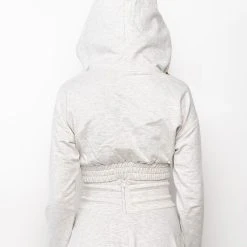 ZUMI CROPPED WRAP FRONT HOODIE -helmut shop zumi cropped wrap front hoodie heather grey 6 6